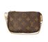 Mini Pochette, &pound;420, Handbags, Brown, Coated Canvas/Leather, Front view